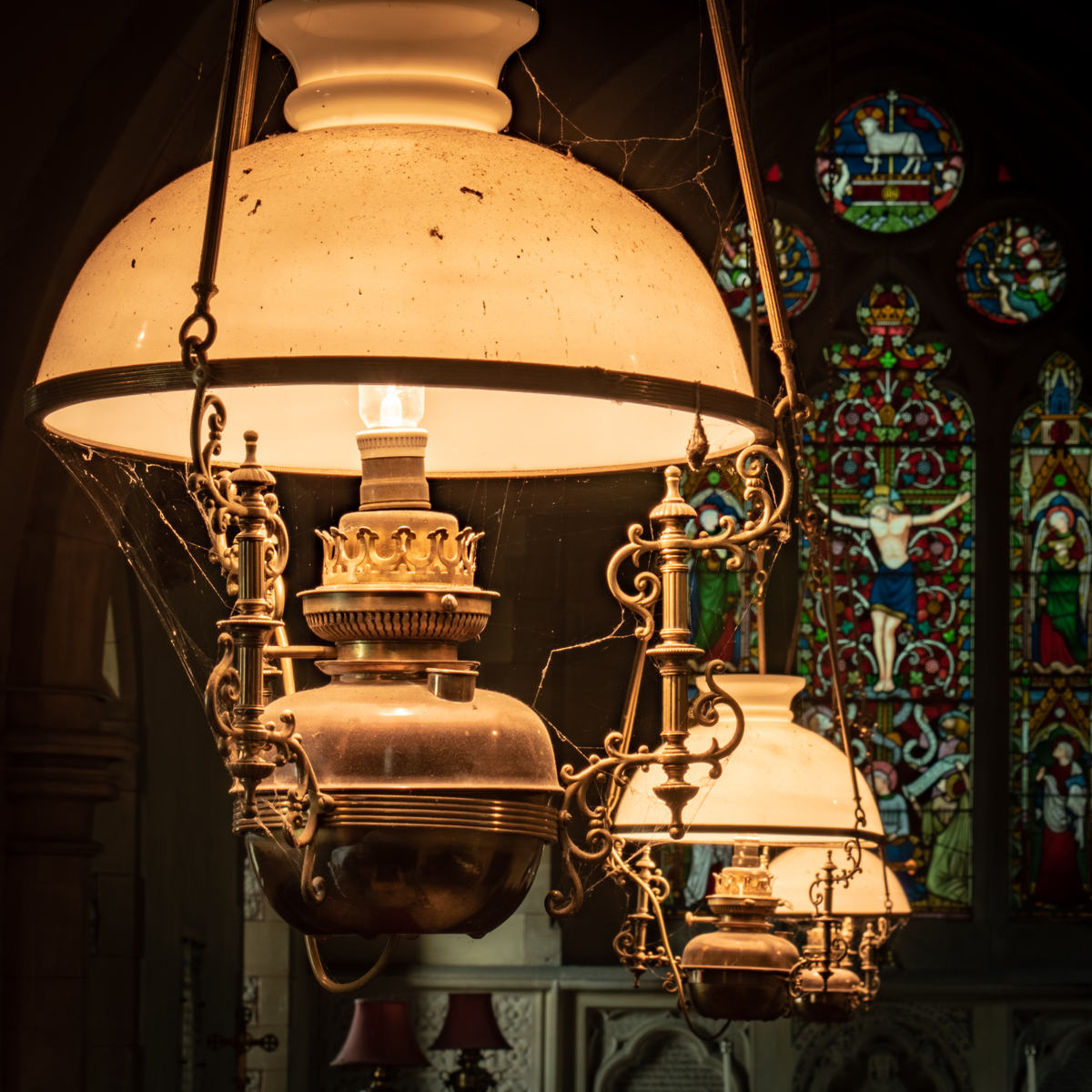 The lights in the nave